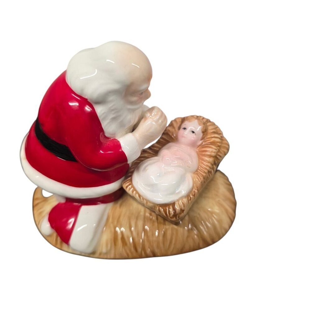 The Kneeling Santa By Roman 1988 Christmas Figurine